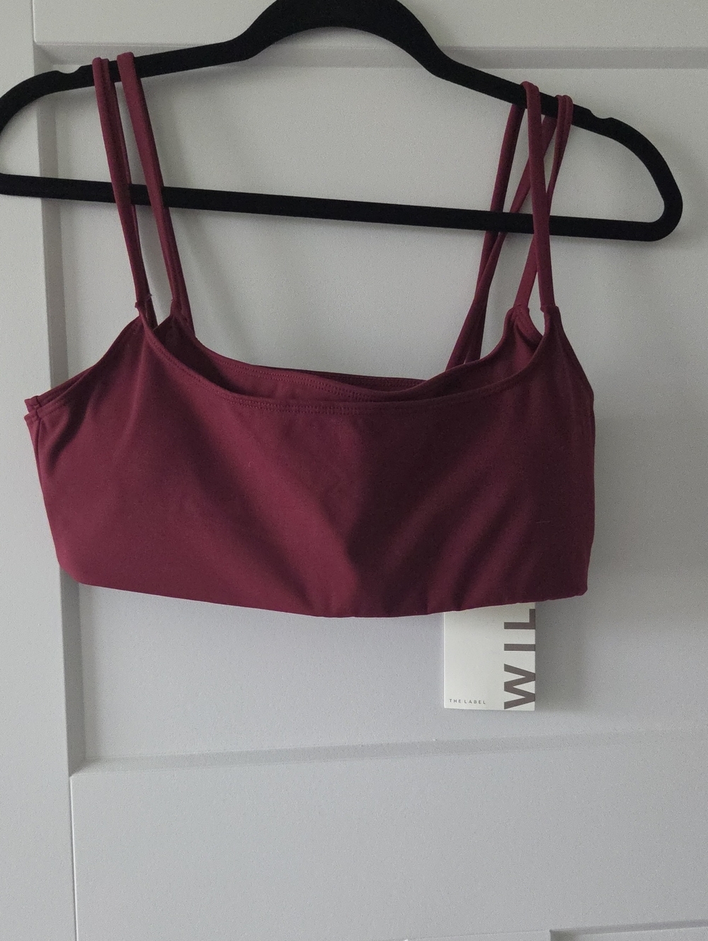 NWT WILO Double-Strap Bralette in Burgundy